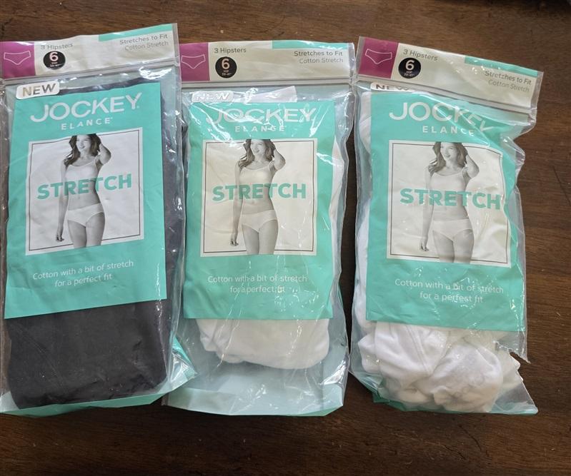NWT Jockey sz 6 Elance Cotton Stretch 1551 Hipster 9 PR 124835
