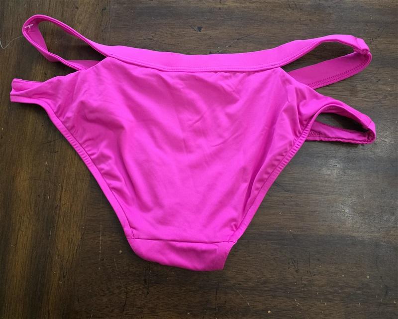 NWOT Seafolly 10 USA Active Strappy Bikini Bottom pink 124844
