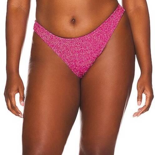 NWT Good American sz 3 or L Hawaiian Pink Sparkle Bikini Bottom 124859