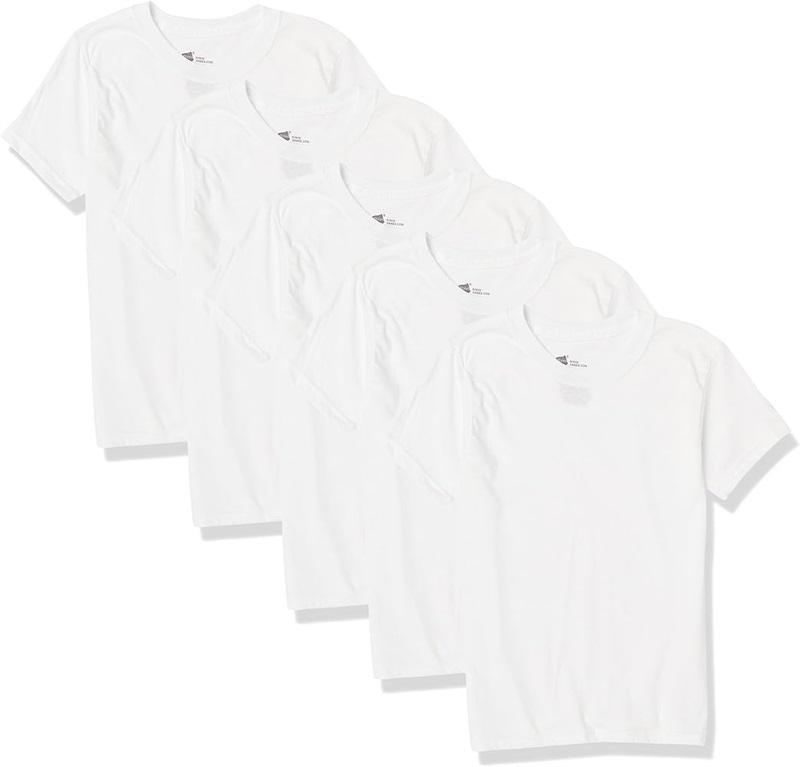 NWT Hanes Ultimate 6 Boys Tagless Undershirt T shirts White 124864
