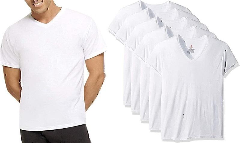 NWTD Hanes 2xl Comfort Blend Tagless 5 Pack T shirts Undershirt White 124874