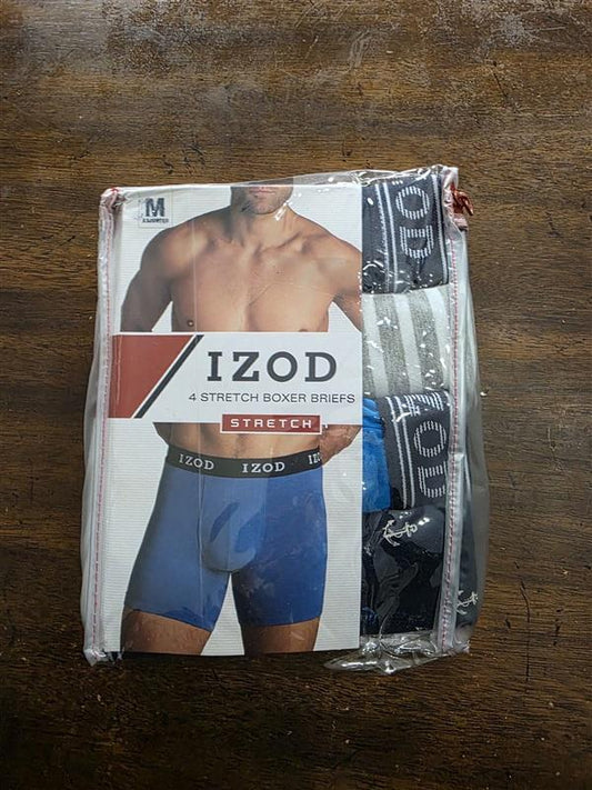 NWTD Izod M 4 Stretch Boxer Briefs Blues Tagless 124878