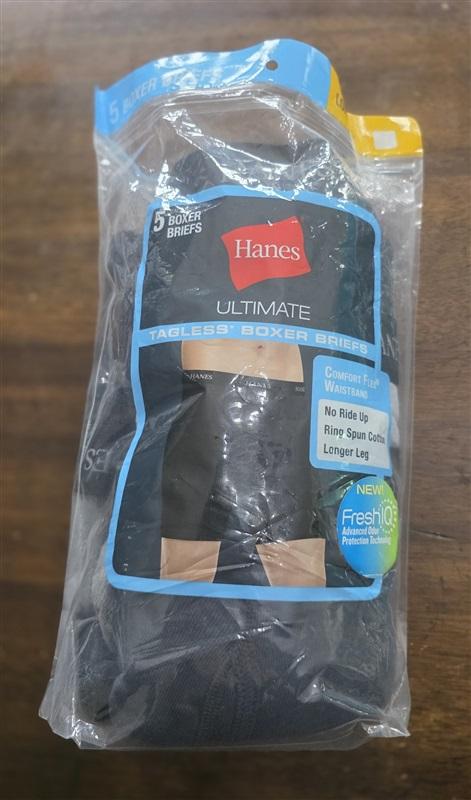 NWTD Hanes M Ultimate 6 pr Boxer Briefs Underwear Tagless 124879