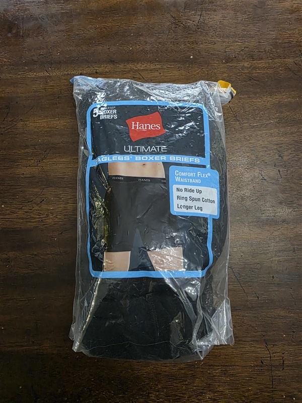 NWTD Hanes M Ultimate 5 pr Long Leg Boxer Briefs Underwear Tagless 128880