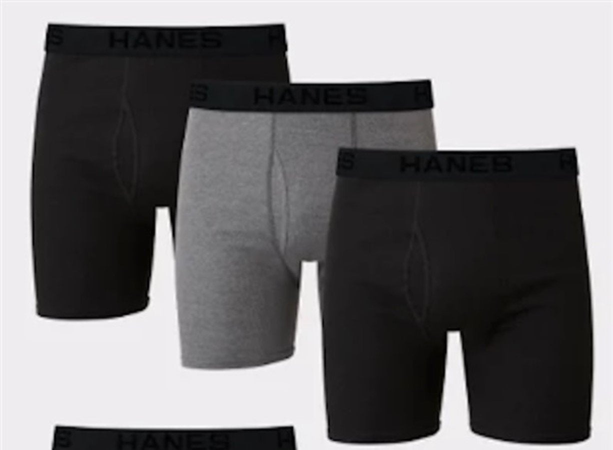 NWOT Hanes XL Ultimate 3pr Boxer Briefs Underwear Tagless 124894