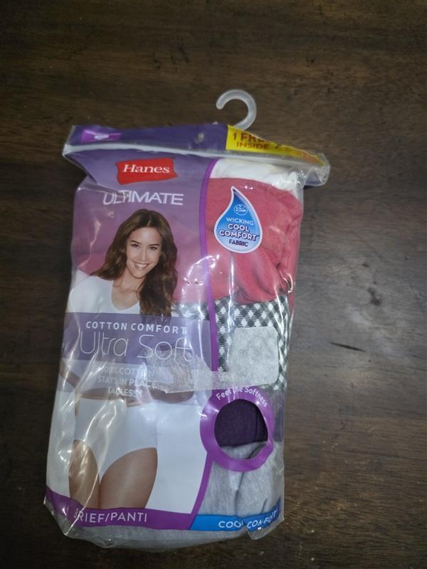 NWT Hanes 7 Ultimate Cotton Comfort 6pr Briefs Underwear 124904