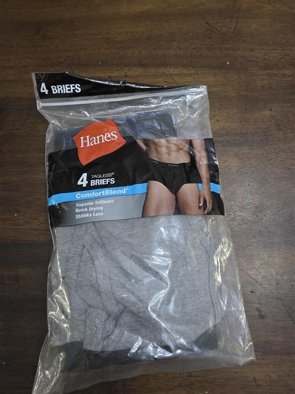 NWTD Hanes S ComfortBlend Tagless 4 Briefs underwear 124921