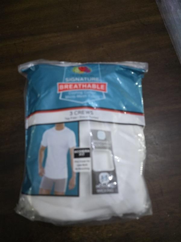 NWTD Fruit Loom M Signature Cooling Cotton T Shirt Crew Undershirt 124928