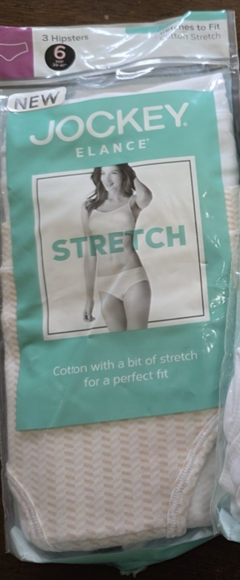 NWT Jockey sz 6 Elance Cotton Stretch 1551 Hipster 3PR 124941