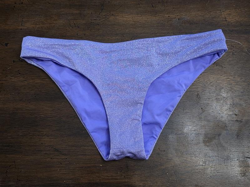 NWOT L*Space XS Camacho Classic Bikini Swim Bottom Shimmer Purple 124945