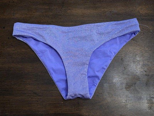 NWOT L*Space XS Camacho Classic Bikini Swim Bottom Shimmer Purple 124945
