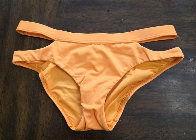 NWOT Seafolly 6 USA Active Strappy Bikini Bottom Neon Orange 124951