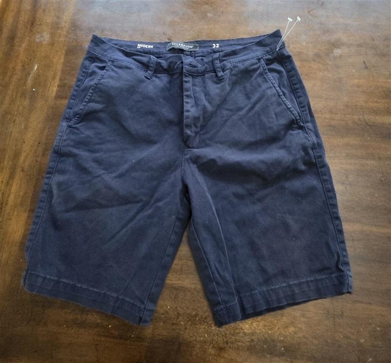 NWOT Liverpool Los Angeles 32 Modern Twill Chino Shorts Blue 124979