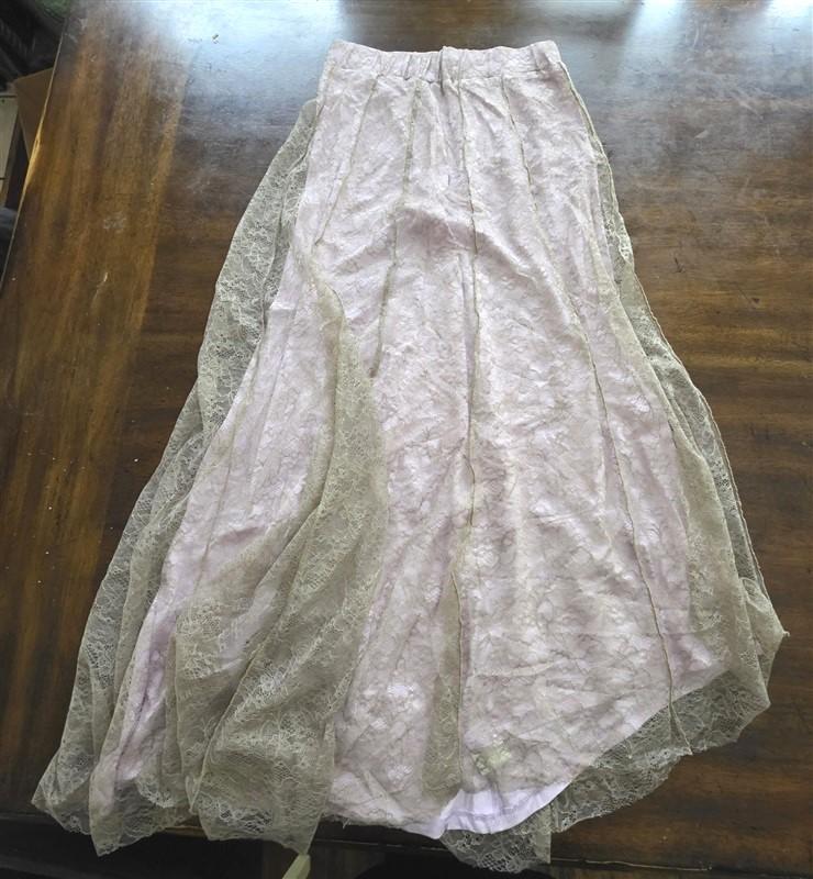 NWT Free People XS SHAPE OF YOU LACE SKIRT Pink 124992