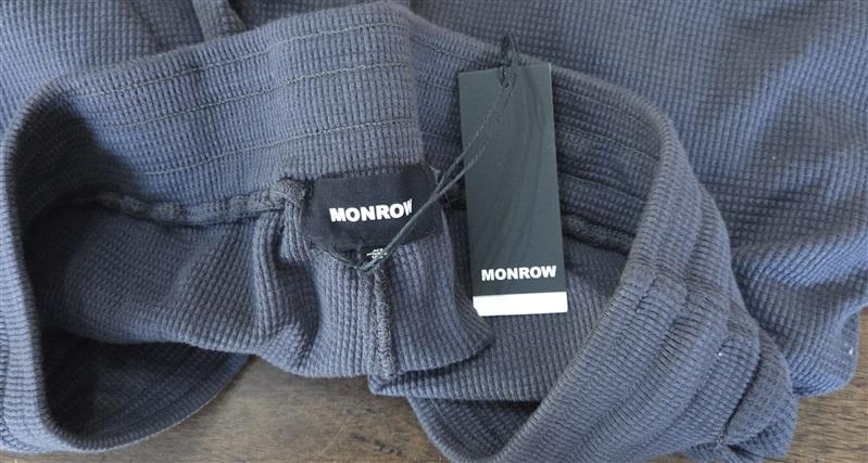 NWT Monrow XL Ex Boyfriend Waffle Knit Gray Shorts 124994