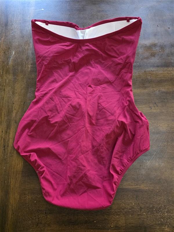 NWOTD Profile Gottex 10 Bandeau Lace-Up Tummy-Control 1PC Swimsuit 125003