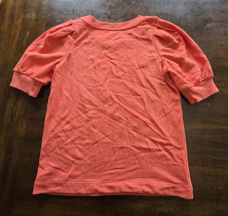 NWOTD Loft XS Puffy Sleeve Crew Terry Shirt Orange 125025