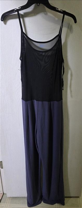 NWOT Anthropologie Last Tango L Mesh Sheer Top Jumpsuit Gray 125033