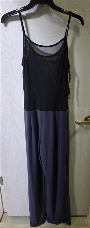 NWOT Anthropologie Last Tango L Mesh Sheer Top Jumpsuit Gray 125033