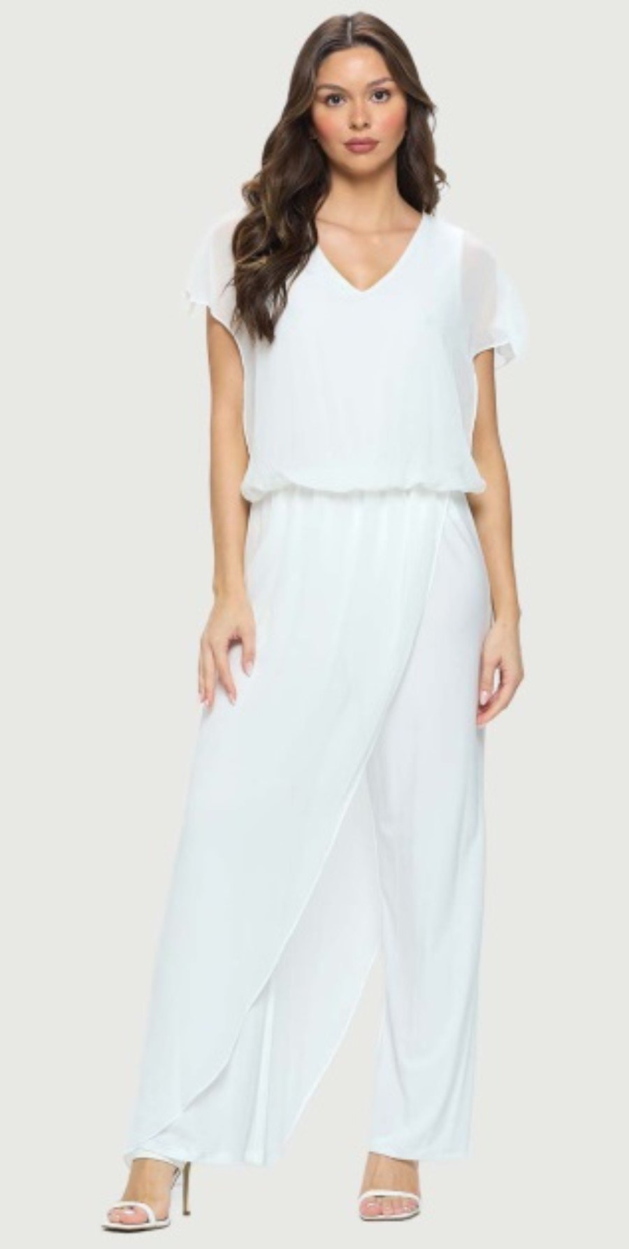 NWT Anthropologie Last Tango L Asymmetrical Drape Pant White 125038