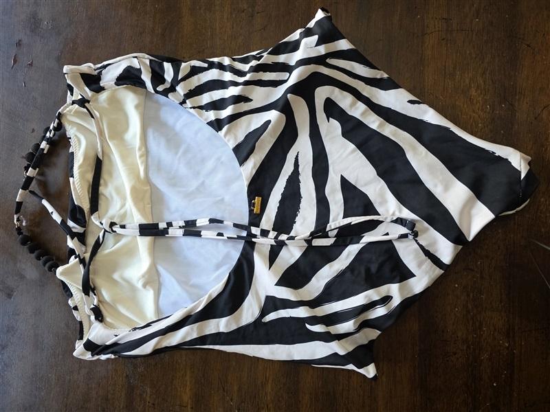 NWOT Boston Proper XL Miloga 1pc Zebra Bead Straps Swimsuit 125046