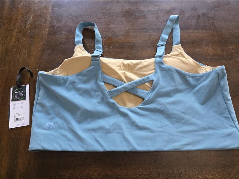 NWT MPG 3X Exert Recycled Medium Support Sports Bra Blue 125052