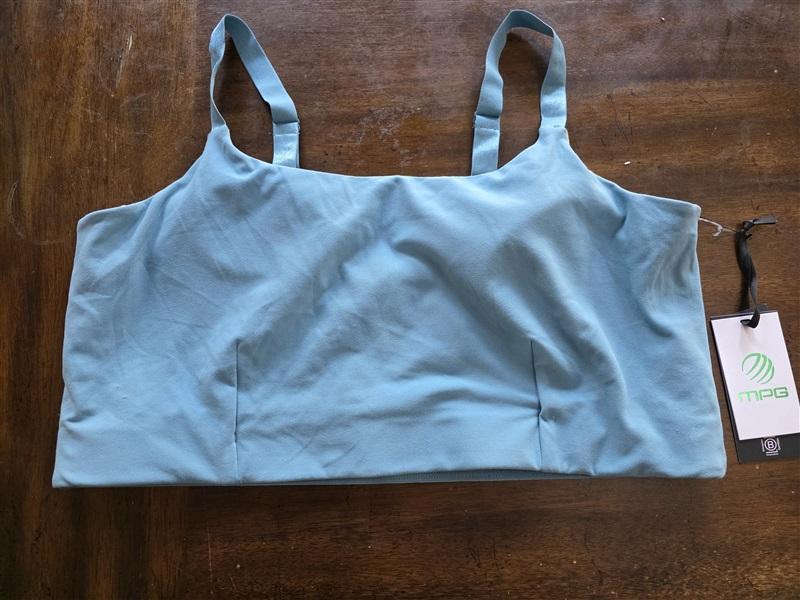 NWT MPG 3X Exert Recycled Medium Support Sports Bra Blue 125052