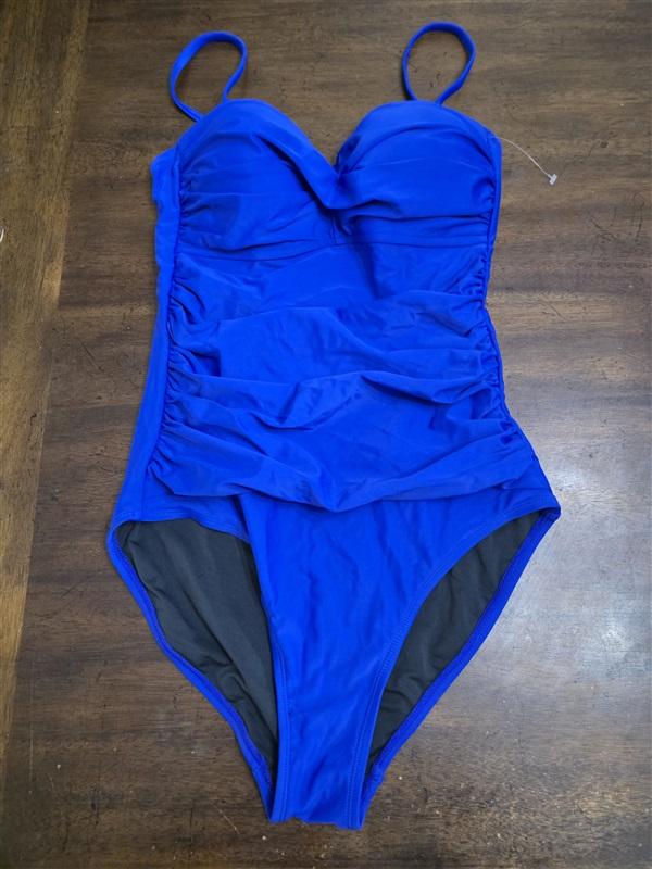 NWT Relleciga S Bright Blue Bandeau 1PC Swimsuit Blue 125073