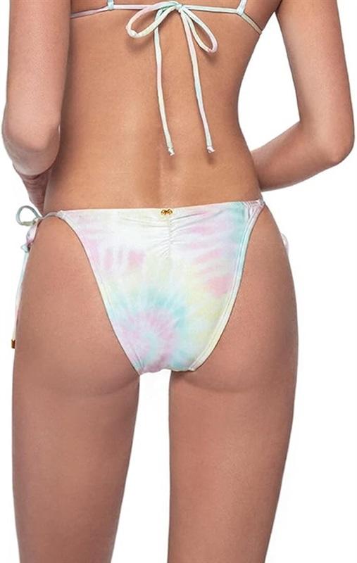 NWT Pilyq UTO L Tie Dye Tie Teeny Bikini Swim Bottom 125087