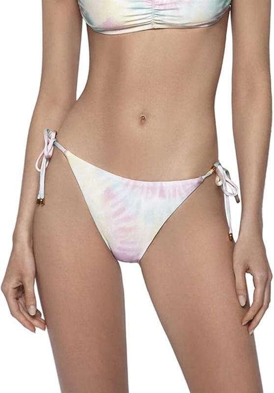 NWT Pilyq UTO L Tie Dye Tie Teeny Bikini Swim Bottom 125087