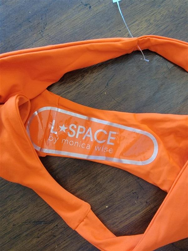NWOT L*Space XS Camacho Full Bikini Swim Bottom POP Orange 125090