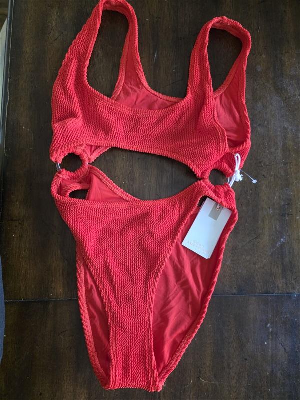 NWT Good American XS S Always Fits Sculpt Monokini Red 125091