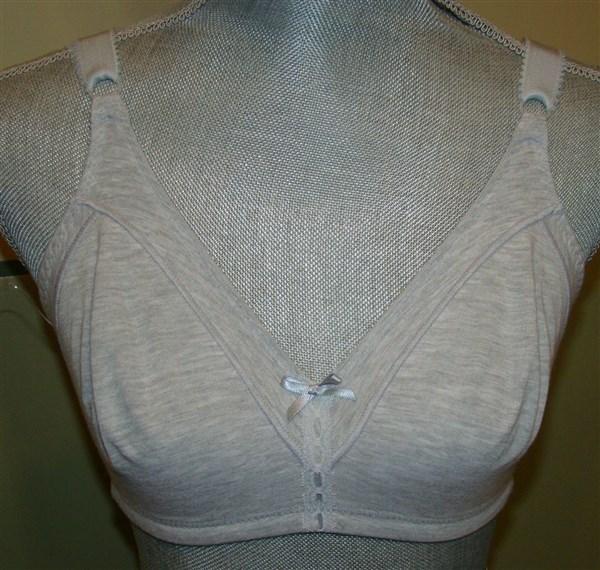 NWOT Bali 36C Cotton Double Support Wirefree Bra 3036 Gray 125099