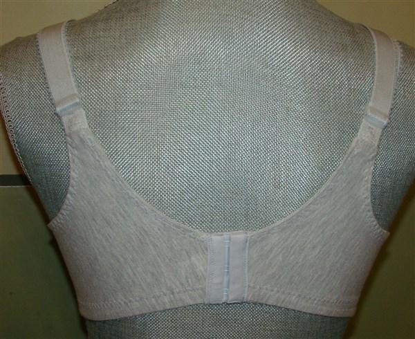 NWOT Bali 36C Cotton Double Support Wirefree Bra 3036 Gray 125099
