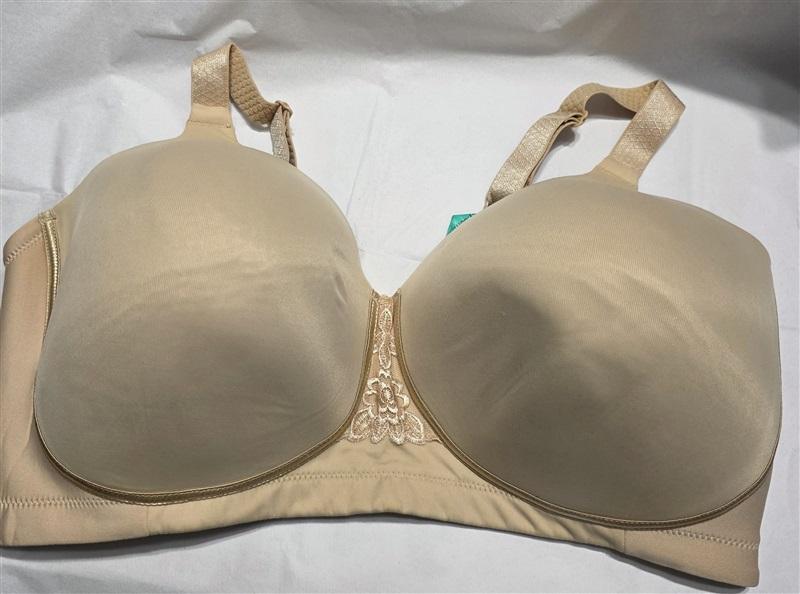 NWOT Vanity Fair 40DDD Full-Fig Back-Smoothing Wire Free Bra 71380 Beige 125114