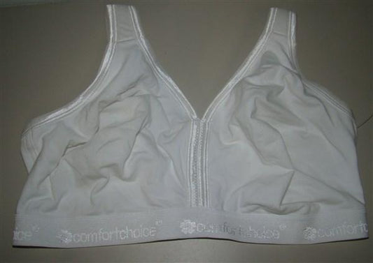 NWOT Comfort Choice 54C Seamless Wirefree Leisure Logo Bra White 125135