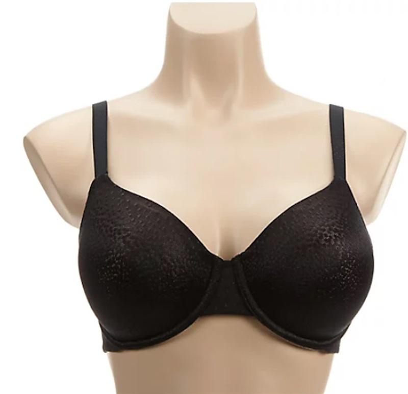 NWOT Wacoal 34C Back Appeal T Shirt Bra 853303 Black 125138