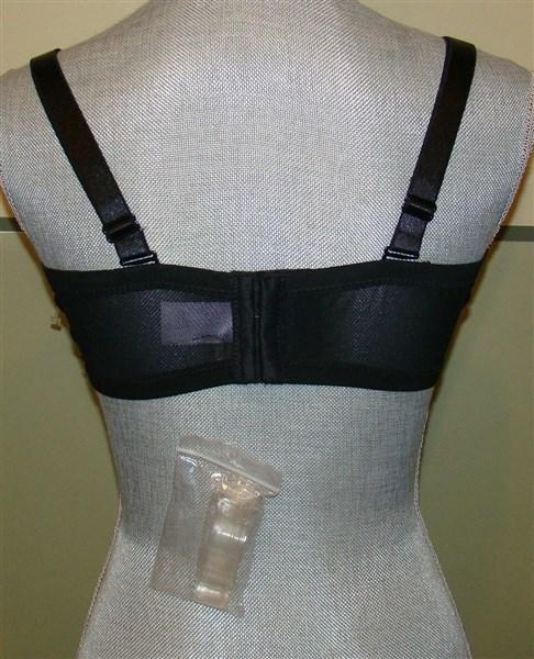 NWOT Comfort Choice 54B Convertible Style Strapless Swim Bra Black 125148
