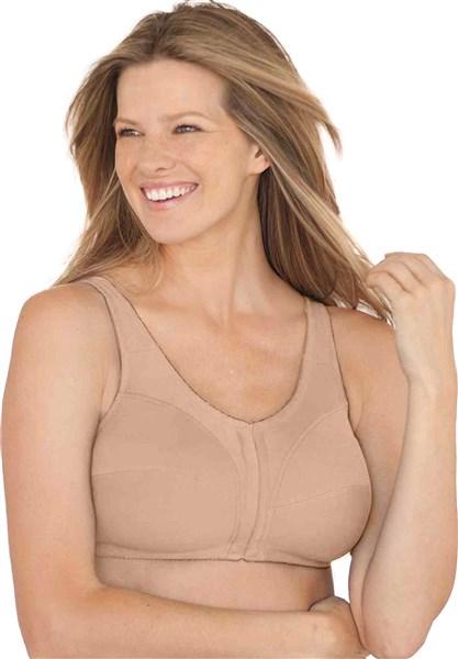NWOT Comfort Choice 44DD Beige Wirefree Front-Hook Seamless Leisure Bra 125150