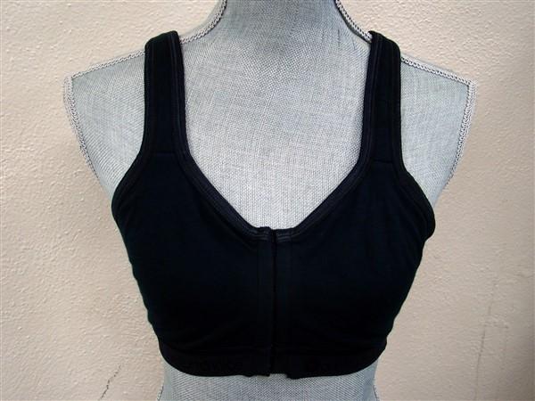 NWOT Comfort Choice 54B Wire Free Cotton Logo Leisure Beige Bra Black 125152