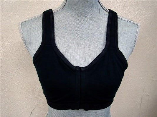 NWOT Comfort Choice 54B Wire Free Cotton Logo Leisure Beige Bra Black 125152