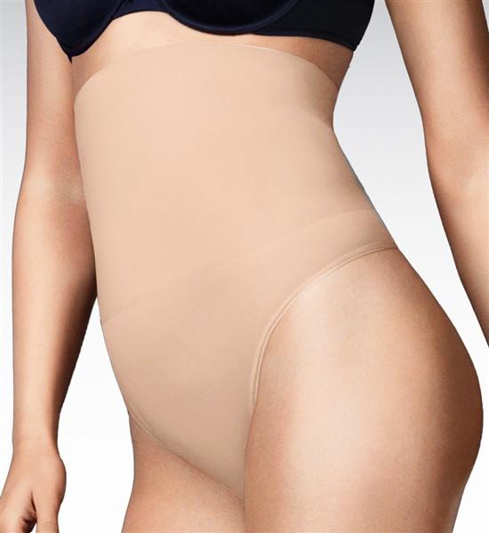NWT Maidenform L Slim Waisters High Waist Brief 12553 Beige 125174