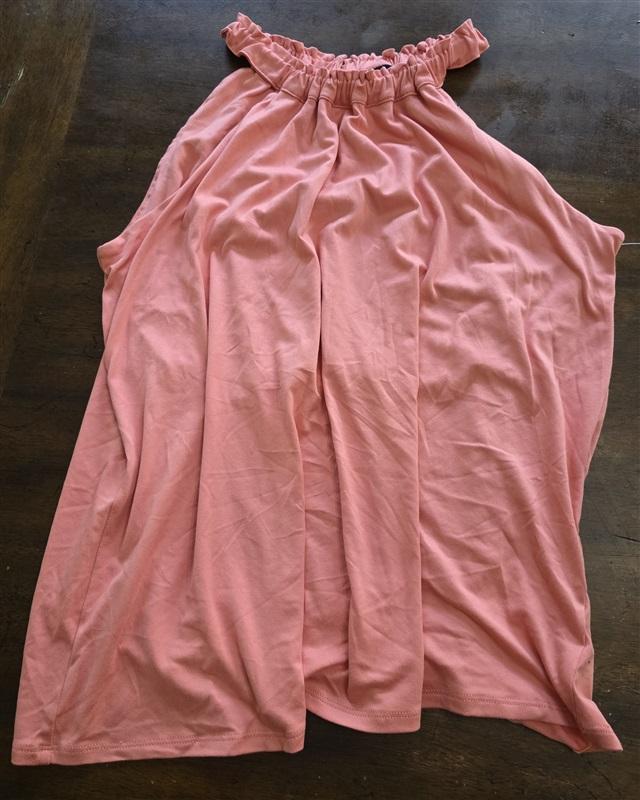 NWOT Bobeau SM Pleat Front Coral Orange Tank Top 125188
