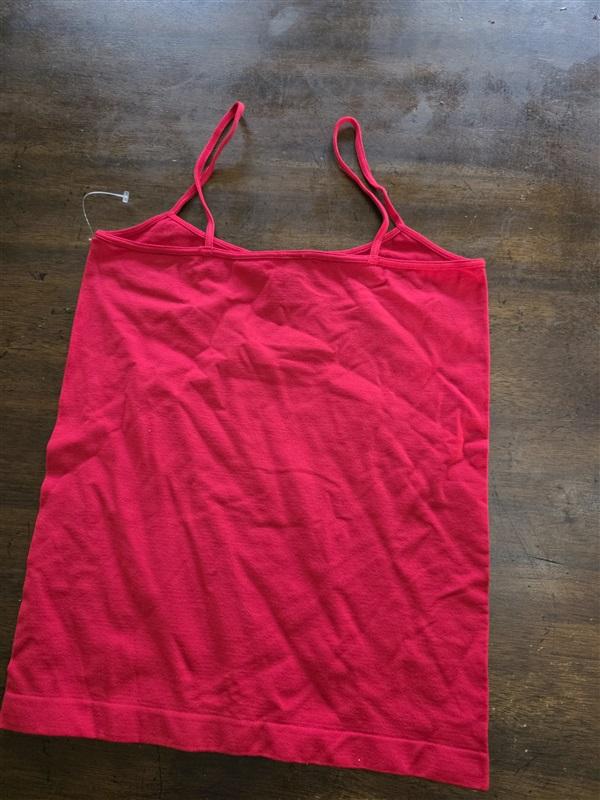 NWOT Last Tango OS Seamless Tank Top Spaghetti Strap Red 125189