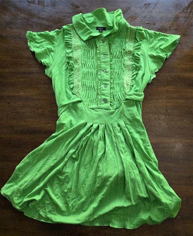 NWOT Anthropologie Aziz S Pleat Front Coquette Collar Tie Back Tunic 125196