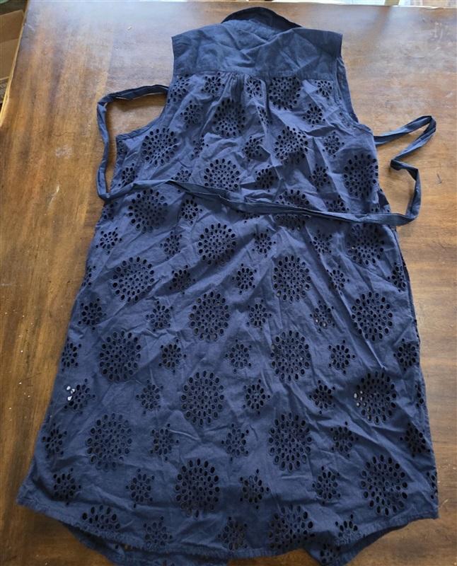 NWOT Michael Stars XS Bernadette Button Shirt Dress Eyelet 125200