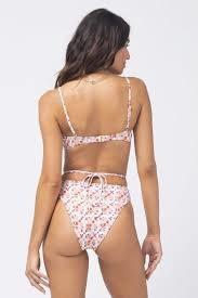 NWOT L*Space S Joy Wrap Around Bikini Bitsy Bottom Block Party 125215