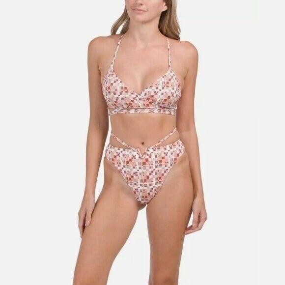 NWOT L*Space S Joy Wrap Around Bikini Bitsy Bottom Block Party 125215