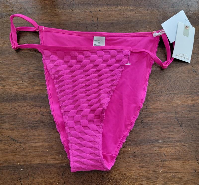 NWOT Good American S Jacquard Better Hawaiian Pink Bikini Bottom 125220