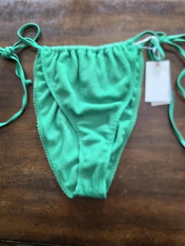 NWT Good American 2X 3X Side Tie Bottom Always Fits Swimsuit Green 125231